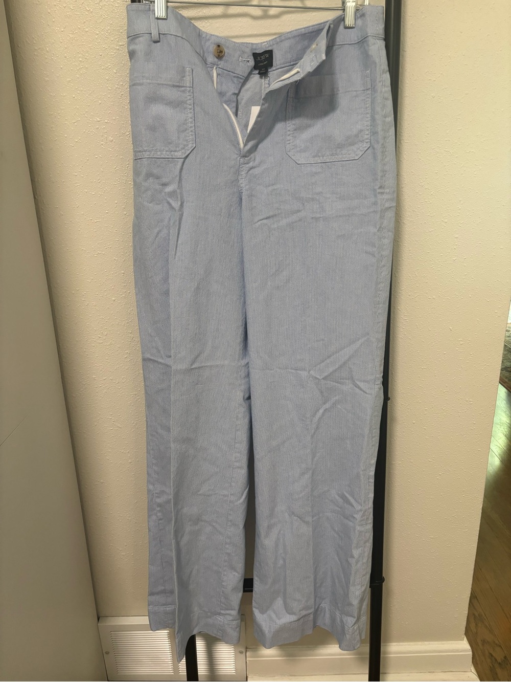 J. Crew Light Blue Wide-Leg Chinos